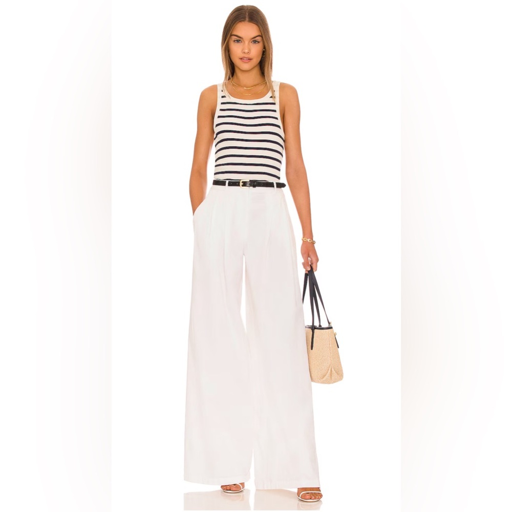 21. NILI LOTAN $495 Dillon White Wide Leg Pant